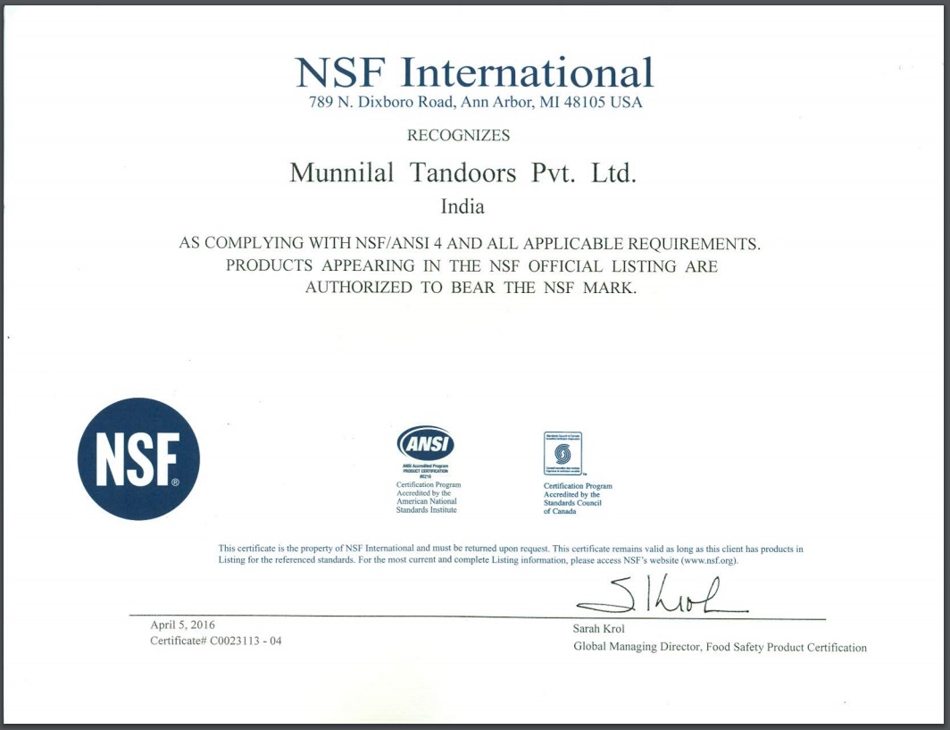 NSF Certification