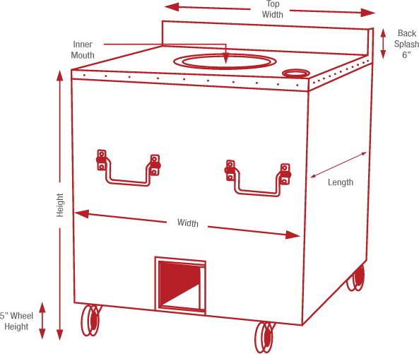 mild steel square tandoor